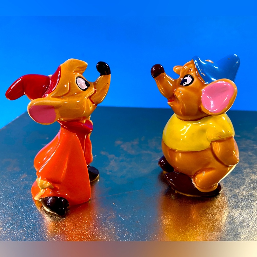 Walt Disney Vintage Classic Cinderella Mice Jaq & Gus Porcelain Figurines Japan - Picture 4 of 12